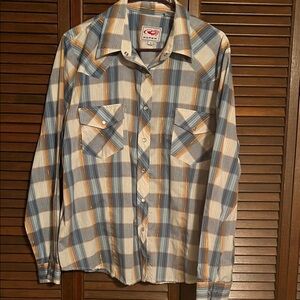 Roper Blue and White Plaid Shirt